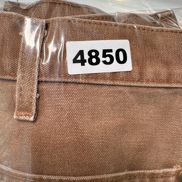 Carhartt B182 BRN Cordura Front Work Dungaree Men 38x27 Duck Double Knee Vintage - Picture 9 of 9